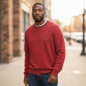 TOMMY HILFIGER EMBROIDERED CREST CREWNECK SWEATER